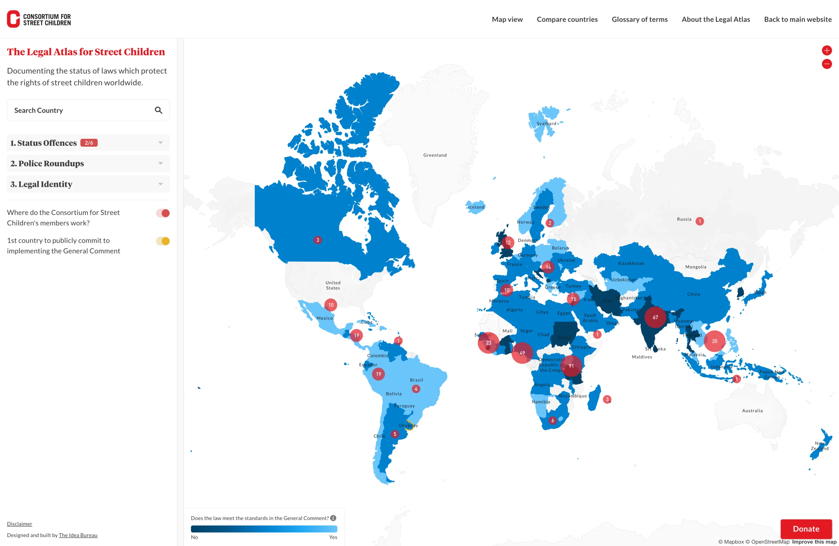 The Legal Atlas map view